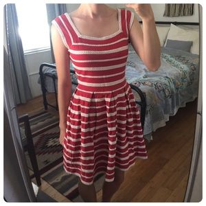 Max Studio striped skater dress